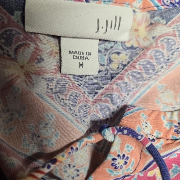 J. Jill Floral Patterned Sleeveless Top Medium - Picture 4 of 6